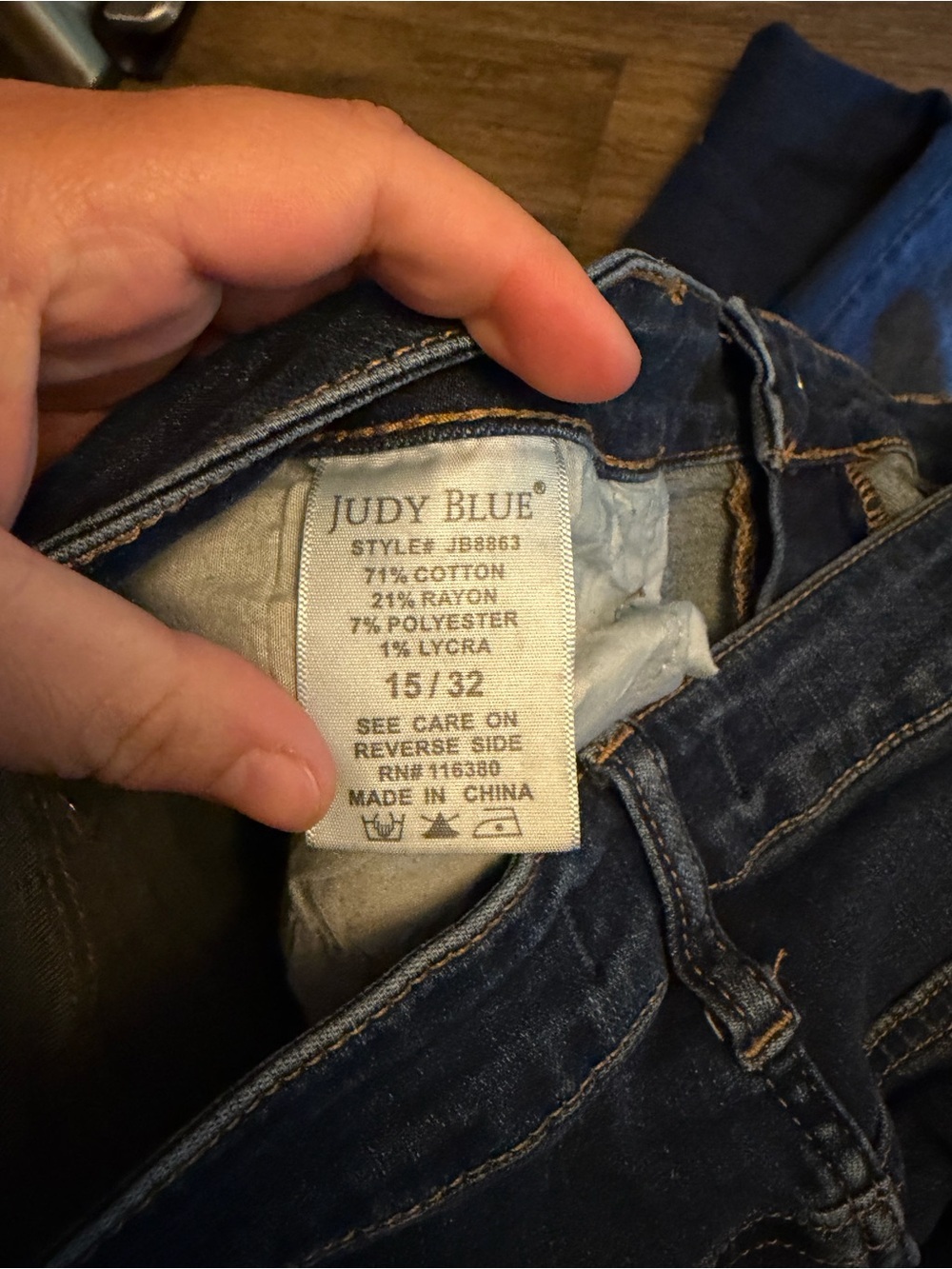 NWOT Judy Blue Women’s High Waist Mid-Seam Skinny Jeans Size 15 - Picture 6 of 7
